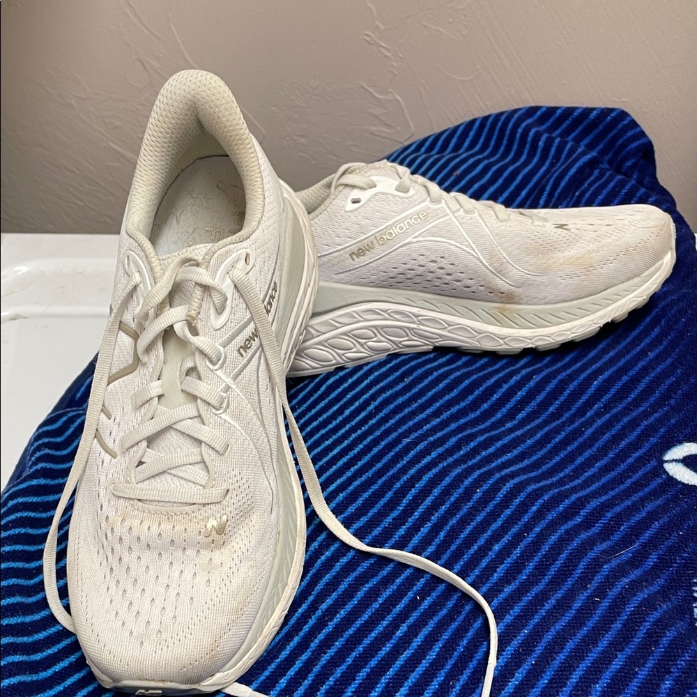 New Balance Women's Cream Athletic Shoes